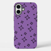 黒い紫の美しい星模様 Case-Mate iPhoneケース (裏面)