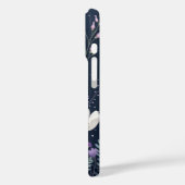 黒い紫色の花のパターン – whimsigoth dark Case-Mate iPhoneケース (裏面 / 左)