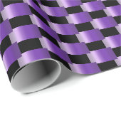 黒い紫色の重なった抽象芸術 ラッピングペーパー (ロールコーナー)