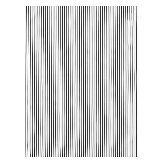 黒い細い縦縞のテーブルクロス テーブルクロス (正面)