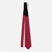黒い結び目のコントラストのバーガンディ ネクタイ (裏面)