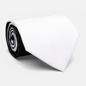 黒い結び目のコントラストの白 ネクタイ (ロール)