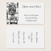 黒い結婚名刺 (正面&裏面)