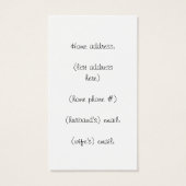 黒い結婚名刺 (裏面)