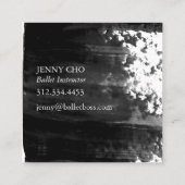 黒い絵を描ストライプブラシストローク スクエア名刺 (裏面)