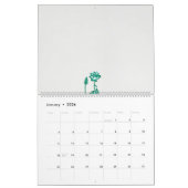 黒い絵を描背中に花と魚の香り カレンダー (1月 2026)