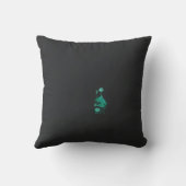 黒い絵を描背中に花と魚の香り クッション (裏面)
