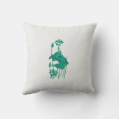 黒い絵を描背中に花と魚の香り クッション (裏面)