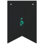 黒い絵を描背中に花と魚の香り バンティングフラッグ (第1の旗)