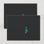 黒い絵を描背中に花と魚の香り ポストカード (正面/裏面)