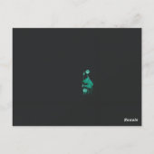 黒い絵を描背中に花と魚の香り ポストカード (裏面)