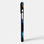 黒い絵を描背景のハート、大きい Case-Mate iPhoneケース (裏面 / 左)