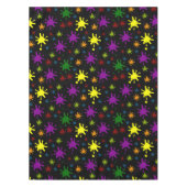 黒い絵を描背景の（ばちゃばちゃ）跳ねる テーブルクロス (正面)