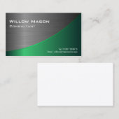 黒い緑のステンレススチール曲線、名刺 名刺 (正面/裏面)