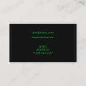 黒い緑のストロボはDJの名刺をつけます 名刺 (裏面)