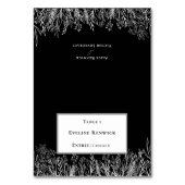 黒い緑のメニュー選択折り畳み座席表 テーブルナンバー (正面)