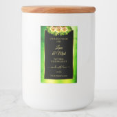 黒い緑の大理石製品ラベル開花バラ フードラベル (正面)