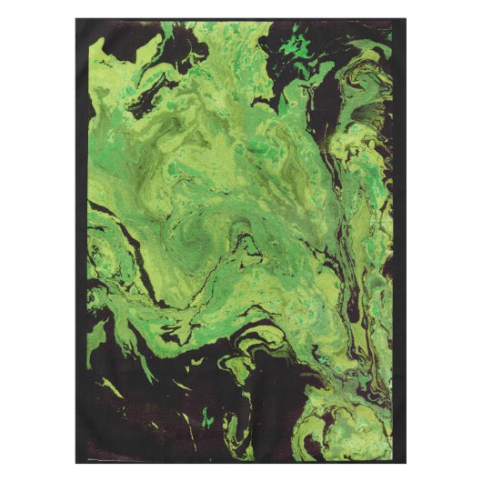 黒い緑の大理石 テーブルクロス (正面)
