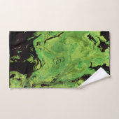 黒い緑の大理石 バスタオルセット (ハンドタオル)