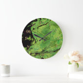 黒い緑の大理石 ラージ壁時計 (ホーム)