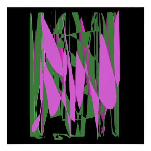 黒い緑の紫の色 ポスター (正面)