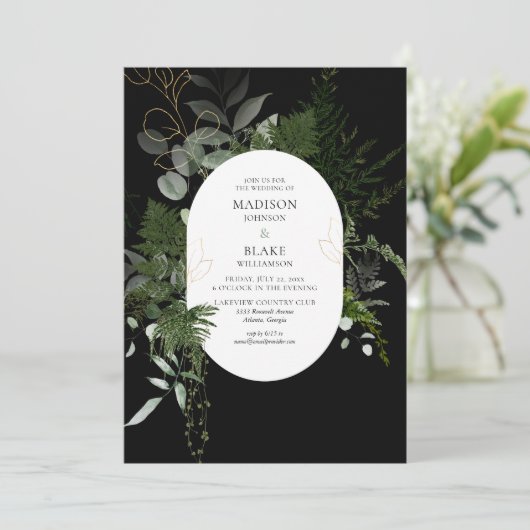 黒い緑の結婚森 招待状 (スタンド正面)