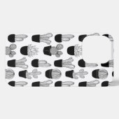 黒い線のアートパターンを削除 iPhoneケース (裏面横)