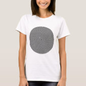 黒い線の円 Tシャツ (正面)