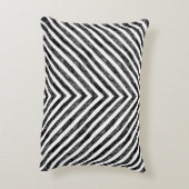黒い線形ストライプパターン、シームレスなパターン。 アクセントクッション (裏面(縦))