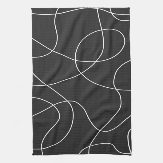 黒い線 キッチンタオル (縦)