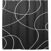 黒い線 シャワーカーテン (正面)
