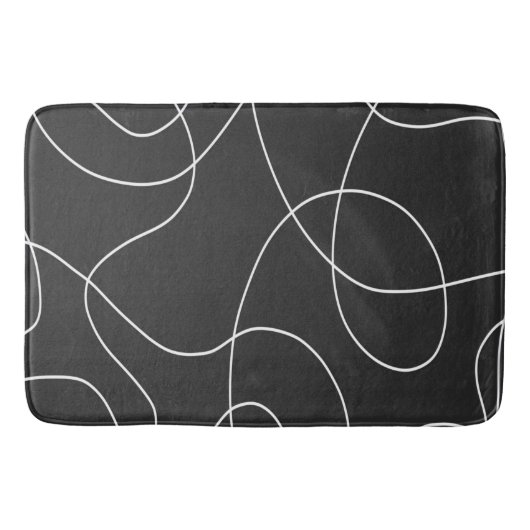黒い線 バスマット (正面)