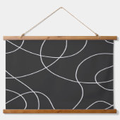 黒い線 吊り下げ型タペストリー (正面)