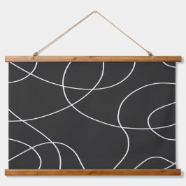 黒い線 吊り下げ型タペストリー