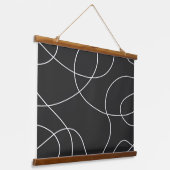 黒い線 吊り下げ型タペストリー (傾斜あり)