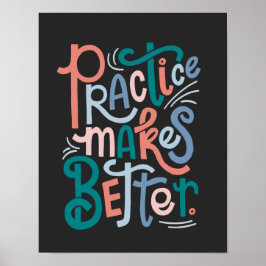 黒い練習がより良くするポスター ポスター