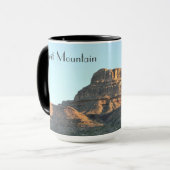 黒い縁が付いているマグの精神山 マグカップ (正面左)