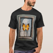 黒い縁取りのCharaxes蝶Tシャツ Tシャツ (正面)