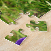 黒い縁取り白い蝶の写真パズル ジグソーパズル (側面)