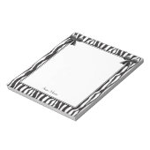 黒い縞模様の黒い弓 ノートパッド (回転)