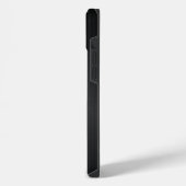 黒い繊維テクスチャーモノグラム iPhoneケース (左側面)
