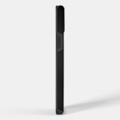 黒い繊維テクスチャーモノグラム iPhoneケース (右側面)