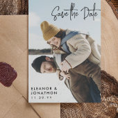 黒い署名スクリプト写真の保存日付 セーブザデート