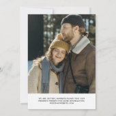 黒い署名スクリプト写真の保存日付 セーブザデート (裏面)