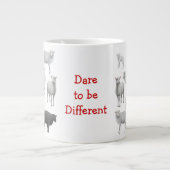 黒い羊が特別なマグク違うに挑戦 ジャンボコーヒーマグカップ (正面)