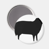 黒い羊のアイコン マグネット (正面/裏面)