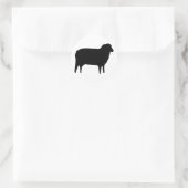 黒い羊のアイコン ラウンドシール (バッグ)