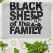 黒い羊のキッチンタオル キッチンタオル (折り畳み)