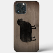 黒い羊のシルエット Case-Mate iPhoneケース (裏面)