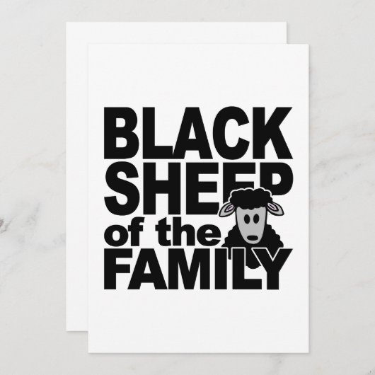 黒い羊の招待カスタマイズ、 招待状 (正面/裏面)